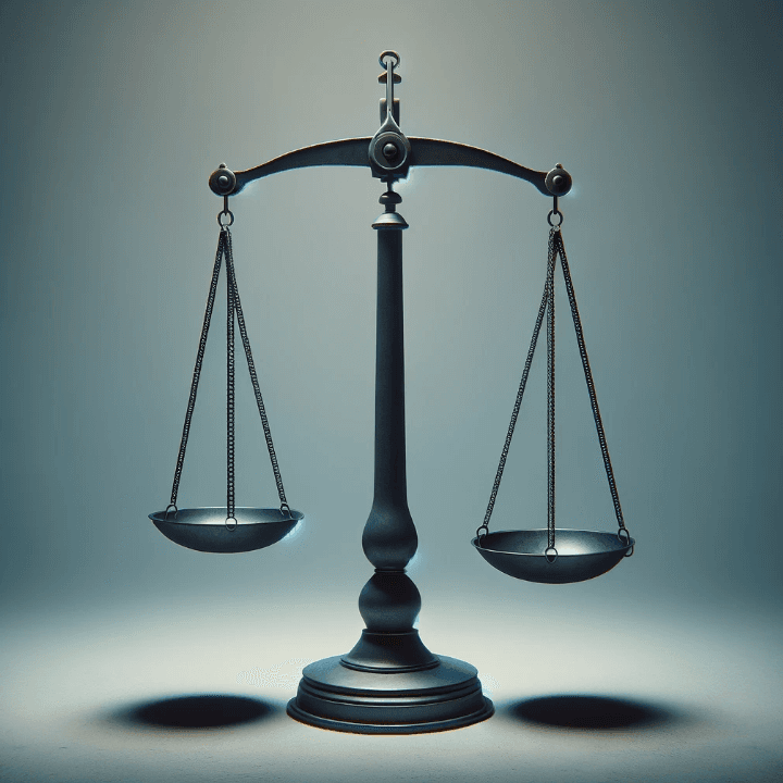 image d'une balance déséquilibré